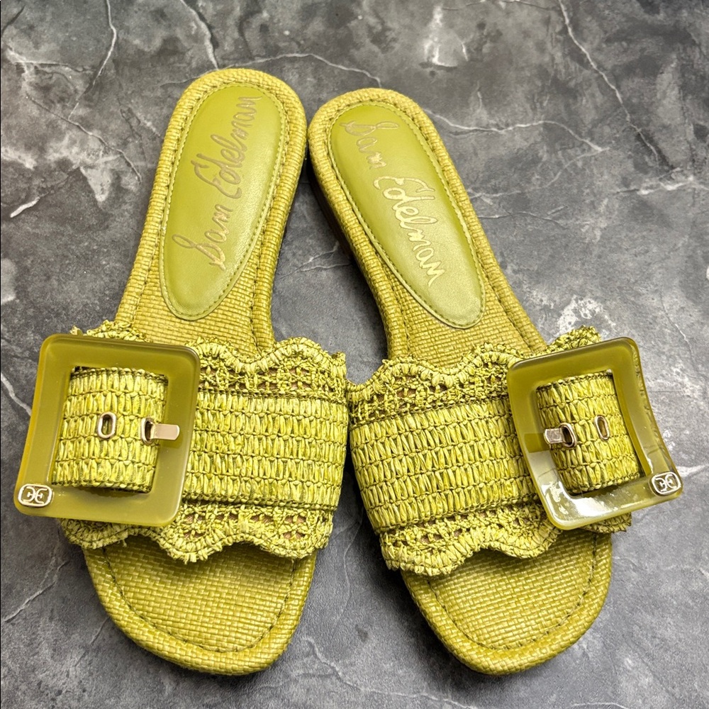 Sam Edelman Raffia Slide Sandals size 8
